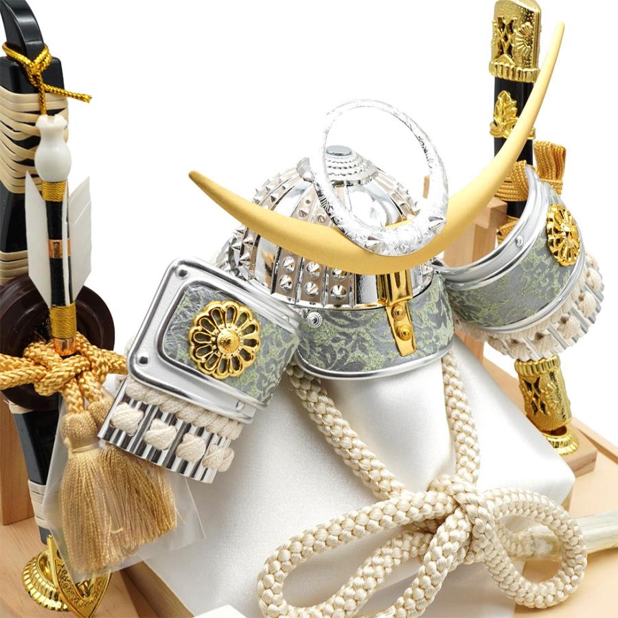 久月作 5号 上杉兜 アクリルケース飾り ベージュ系　五月人形/兜飾り/端午の節句/子供の日/コンパクト/男の子/人形の久月 | 久月 | 08