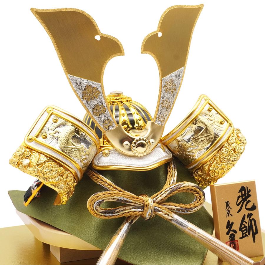 久月作 5号 彫金兜 アクリル六角ケース飾り ナチュラル　五月人形/兜飾り/端午の節句/子供の日/コンパクト/男の子/人形の久月 | 久月 | 06