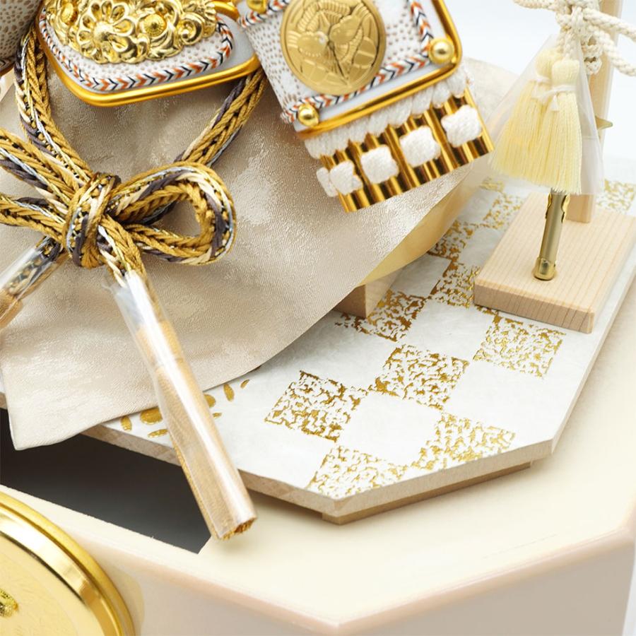 久月作 5号 上杉謙信ノ兜 アクリル六角ケース飾り ベージュ　五月人形/兜飾り/端午の節句/子供の日/コンパクト/男の子/人形の久月 | 久月 | 06