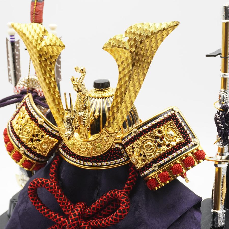 【送料無料】 久月作 10号 兜 黒塗りケース飾り 五月人形/兜飾り/端午の節句/子供の日/コンパクト/男の子/人形の久月 | 久月 | 07