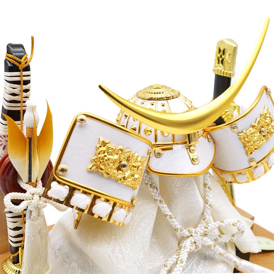 久月作 6号 伊達兜 アクリルケース飾り アイボリー　五月人形/兜飾り/端午の節句/子供の日/コンパクト/男の子/人形の久月 | 久月 | 07