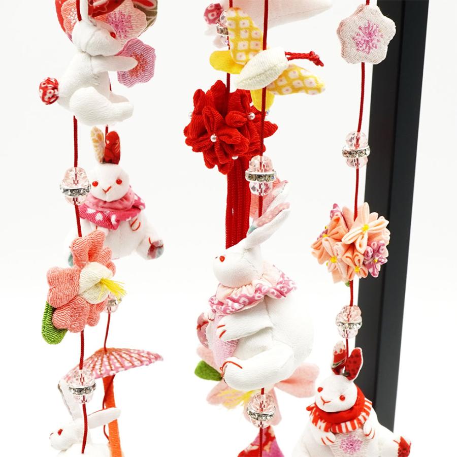 【送料無料】つるし雛 ジュエル赤 スタンド付きセット　雛人形/ひな人形/おひなさま/コンパクト/雛祭り/節句/女の子/人形の久月 | 久月 | 01