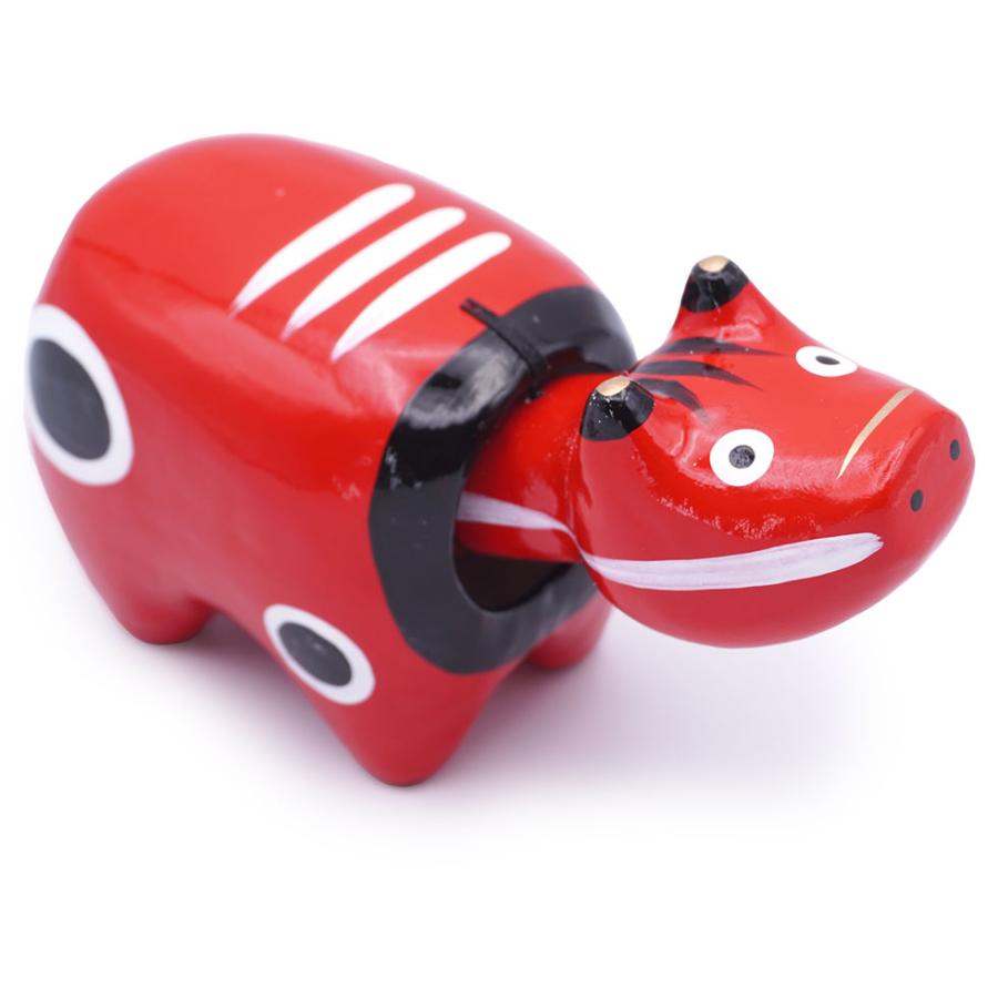 野沢民芸 会津張り子 赤ベコ 2号（11.5cm）縁起物 家内安全 無病息災 疫病退散 郷土玩具 |  | 01