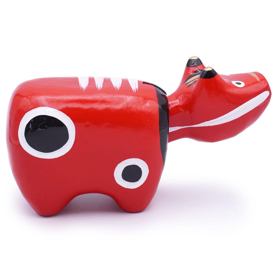 野沢民芸 会津張り子 赤ベコ 3号（15cm）縁起物 家内安全 無病息災 疫病退散 郷土玩具 |  | 02