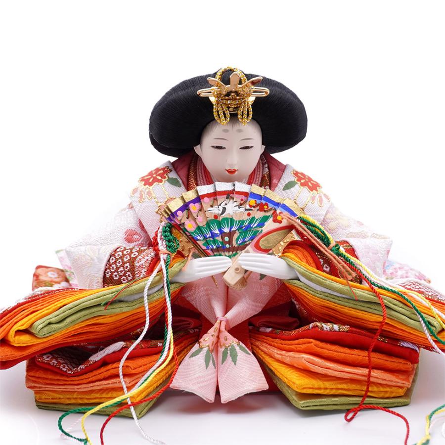 【送料無料】久月作 束帯親王飾り 桜刺繍ワイン塗り収納台セット　雛人形/ひな人形/おひなさま/コンパクト/雛祭り/節句/女の子/人形の久月 | 久月 | 05