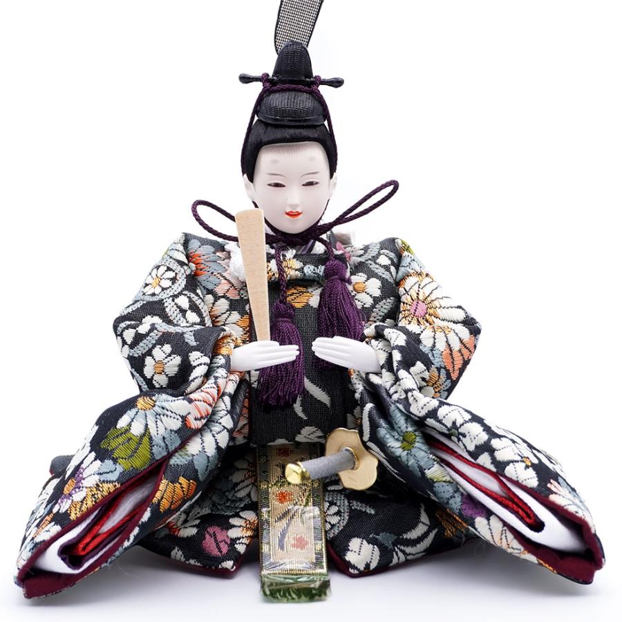 【送料無料】久月作 束帯親王飾り 桜刺繍ワイン塗り収納台セット　雛人形/ひな人形/おひなさま/コンパクト/雛祭り/節句/女の子/人形の久月 | 久月 | 06