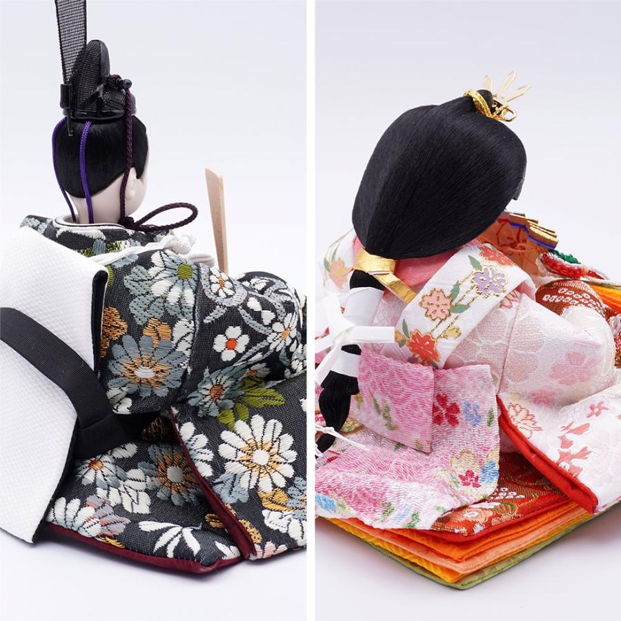 【送料無料】久月作 束帯親王飾り 桜刺繍ワイン塗り収納台セット　雛人形/ひな人形/おひなさま/コンパクト/雛祭り/節句/女の子/人形の久月 | 久月 | 07