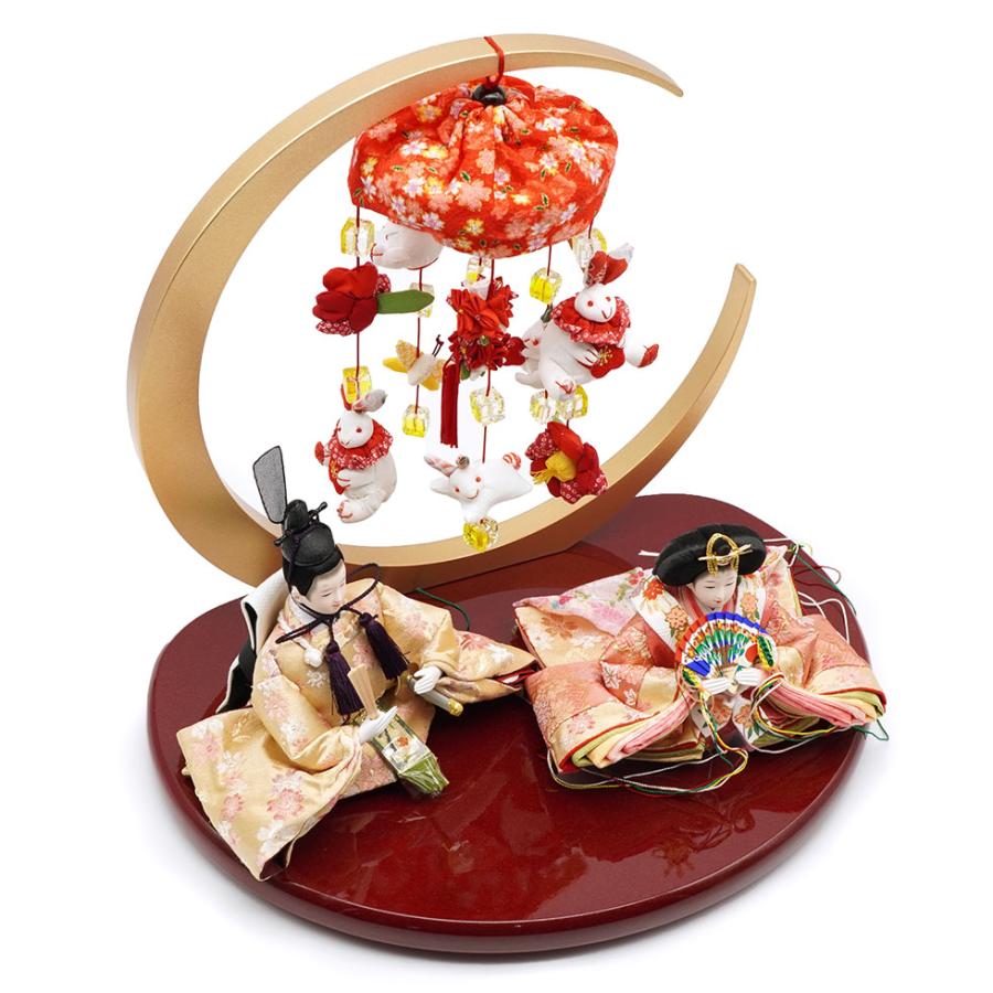 【送料無料】久月作 束帯小芥子親王平飾り＆つるし雛セット　雛人形/ひな人形/おひなさま/コンパクト/雛祭り/節句/女の子/人形の久月 | 久月 | 01
