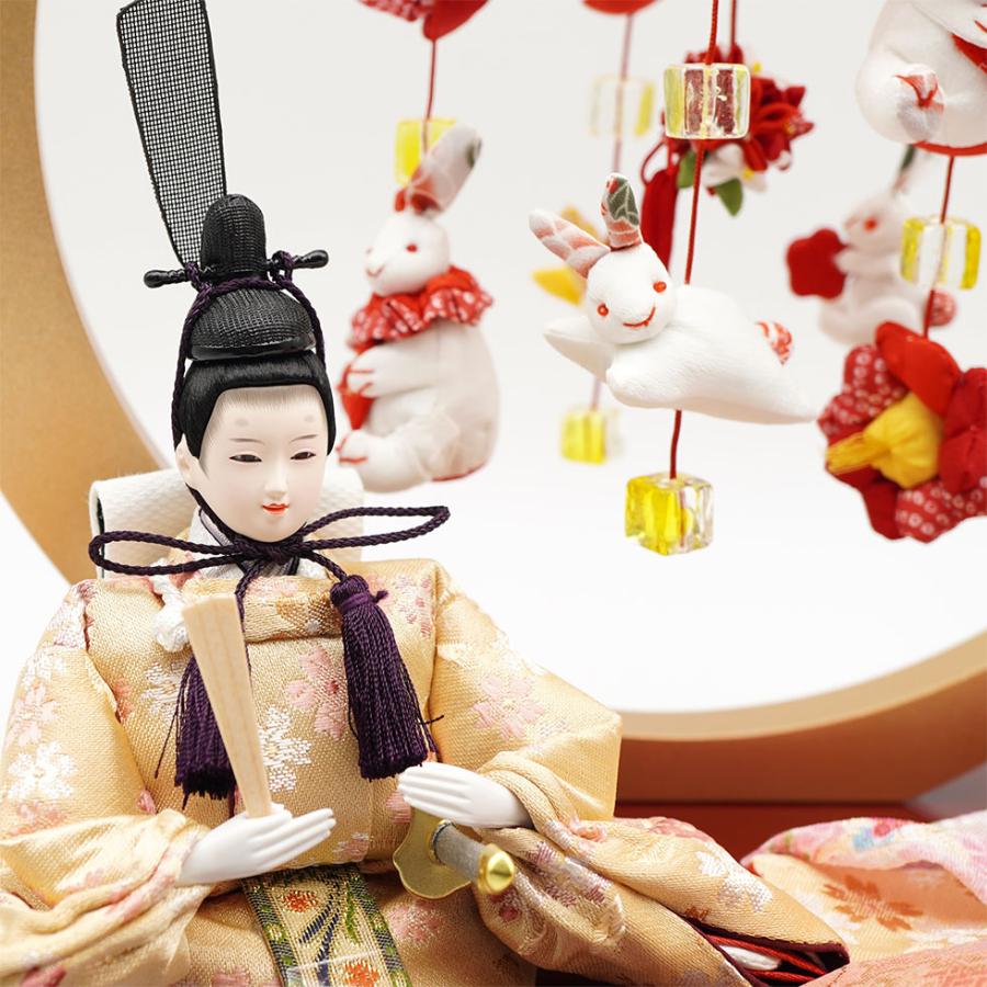 【送料無料】久月作 束帯小芥子親王平飾り＆つるし雛セット　雛人形/ひな人形/おひなさま/コンパクト/雛祭り/節句/女の子/人形の久月 | 久月 | 04
