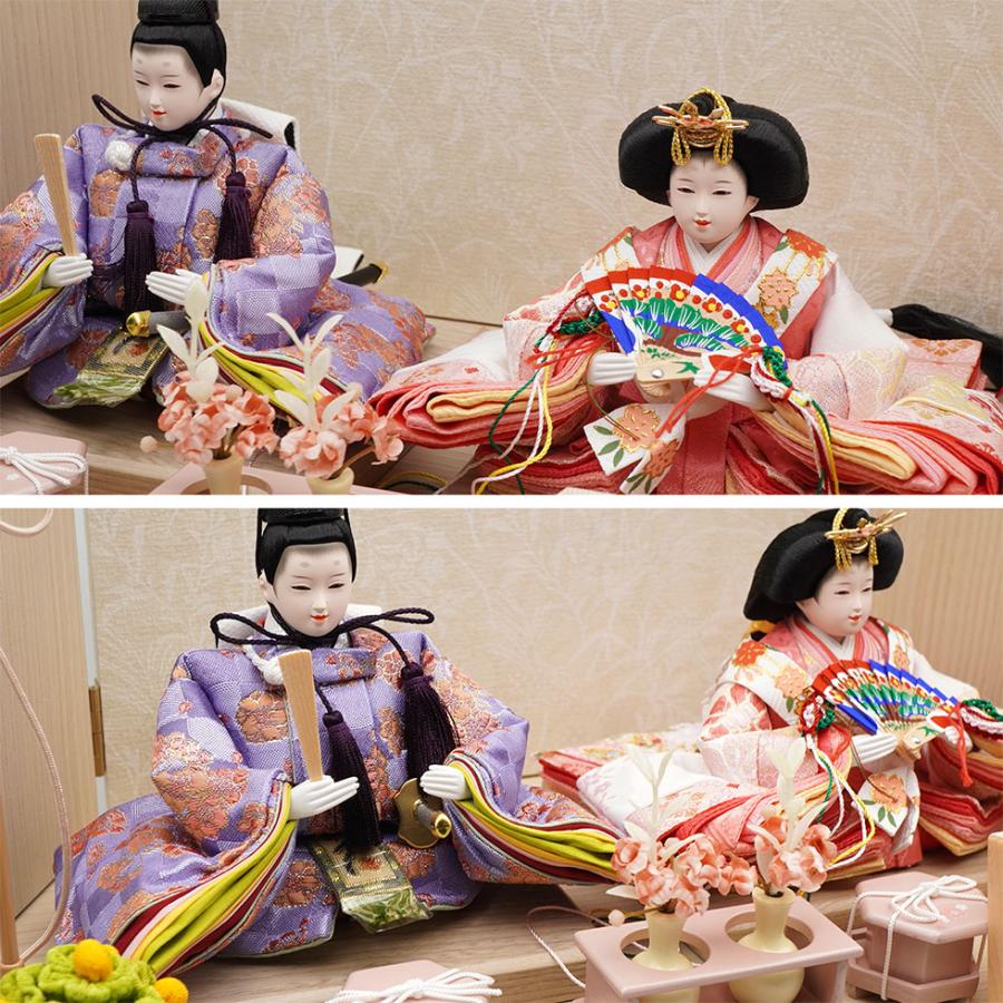 久月作 束帯親王飾り グレー白花 収納台セット　雛人形/ひな人形/おひなさま/コンパクト/雛祭り/節句/女の子/人形の久月 | 久月 | 03