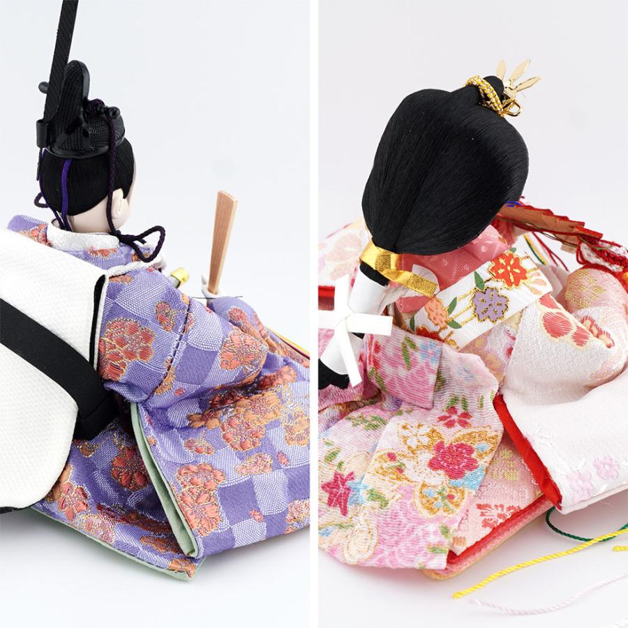 久月作 束帯親王飾り グレー白花 収納台セット　雛人形/ひな人形/おひなさま/コンパクト/雛祭り/節句/女の子/人形の久月 | 久月 | 07