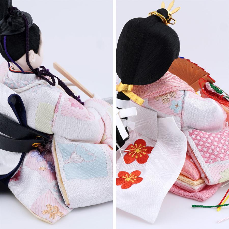 久月作 束帯親王飾り 亀甲枝垂桜収納台セット ピンク　雛人形/ひな人形/おひなさま/コンパクト/雛祭り/節句/女の子/人形の久月 | 久月 | 08