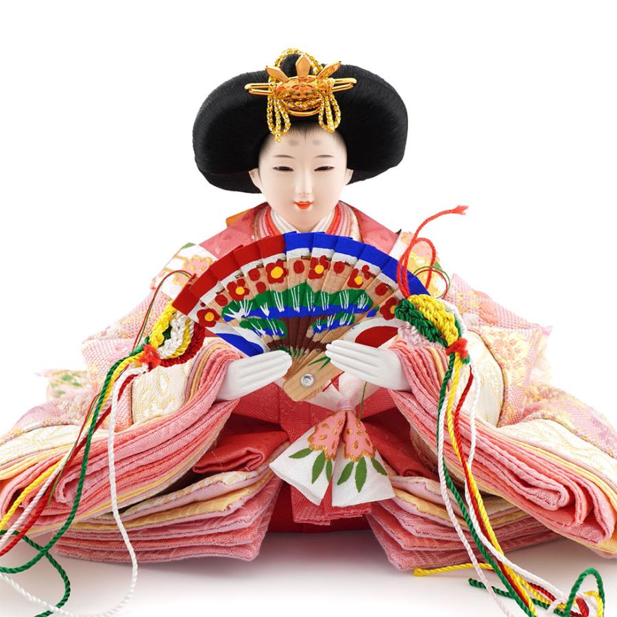 久月作 束帯親王飾り 刺繍小桜 収納台セット　雛人形/ひな人形/おひなさま/コンパクト/雛祭り/節句/女の子/人形の久月 | 久月 | 05