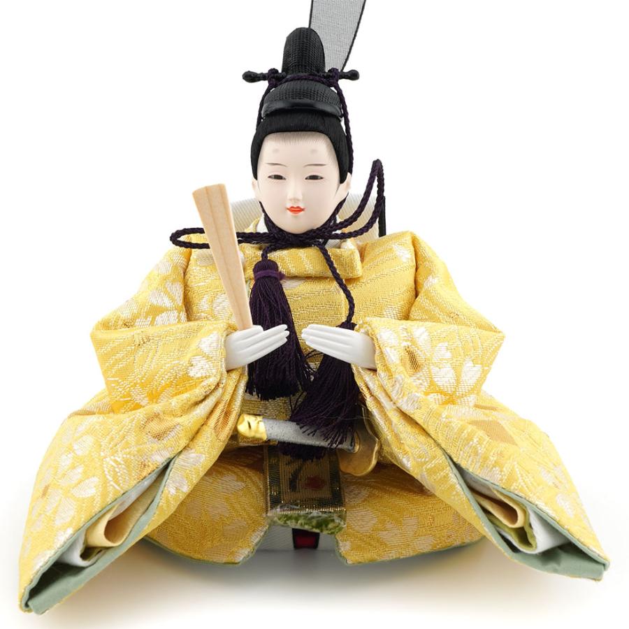 久月作 束帯親王飾り 刺繍小桜 収納台セット　雛人形/ひな人形/おひなさま/コンパクト/雛祭り/節句/女の子/人形の久月 | 久月 | 06