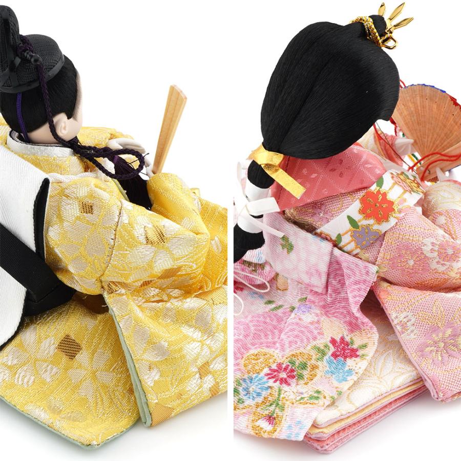 久月作 束帯親王飾り 刺繍小桜 収納台セット　雛人形/ひな人形/おひなさま/コンパクト/雛祭り/節句/女の子/人形の久月 | 久月 | 07