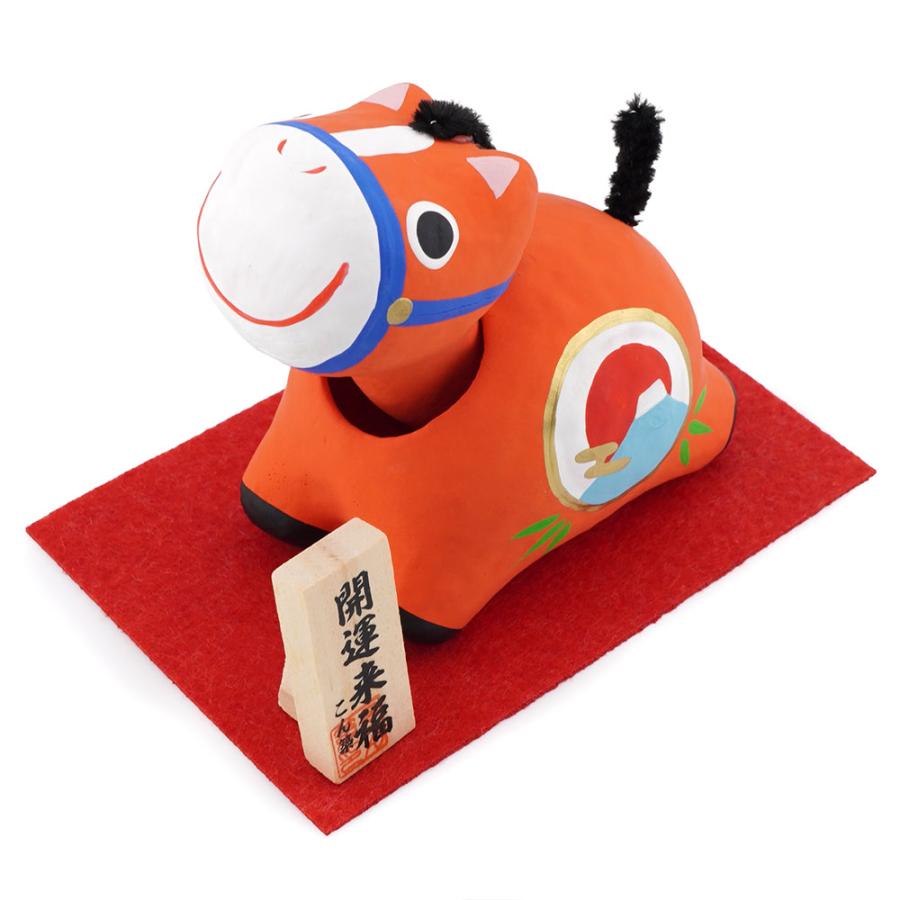 首振り わんぱく午（小）　和雑貨/張り子/民芸品/紙人形/一千乃/お正月/干支/午年/令和8年/2026年/置物/縁起物/開運/うま年 |  | 01