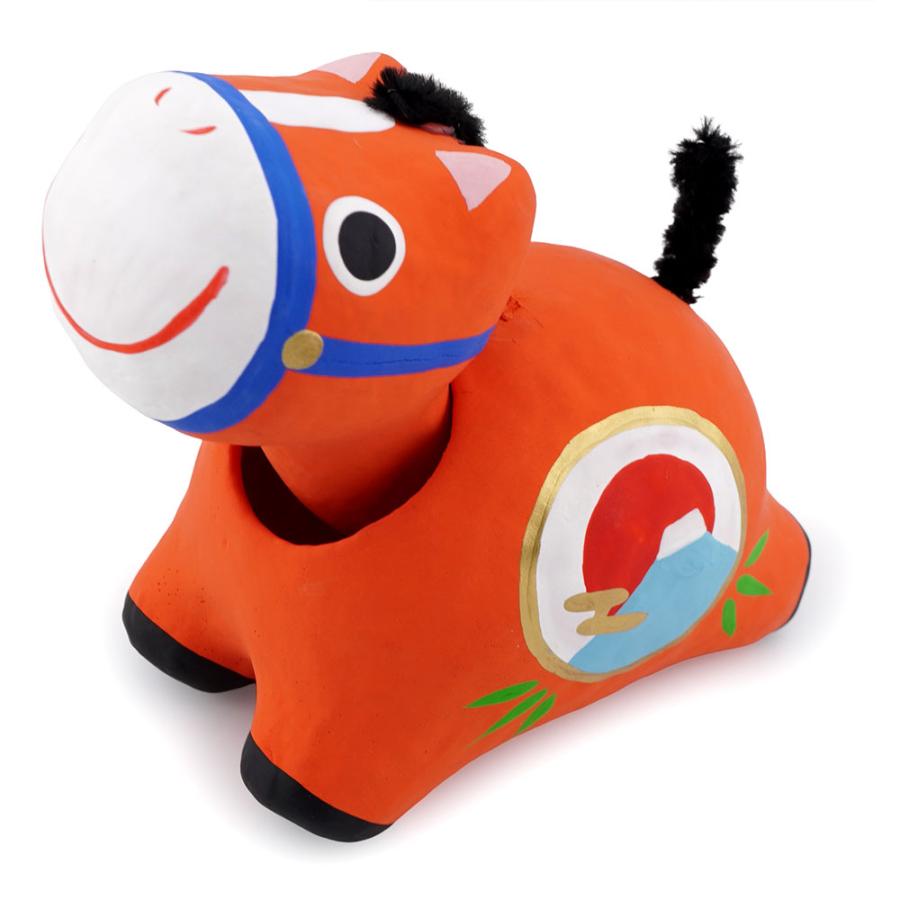 首振り わんぱく午（小）　和雑貨/張り子/民芸品/紙人形/一千乃/お正月/干支/午年/令和8年/2026年/置物/縁起物/開運/うま年 |  | 04