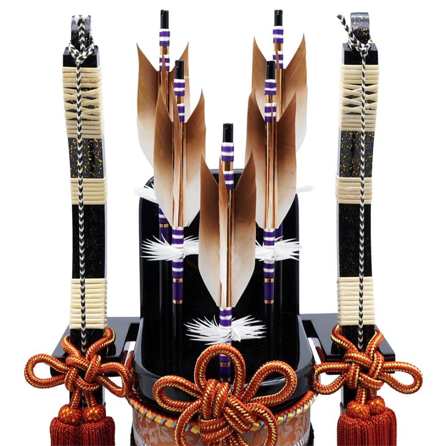 【送料無料】久月作 破魔弓飾り 15号 天海 黒塗りケース入り　正月飾り/男の子/男児/お祝い/節句/初正月 | 久月 | 05