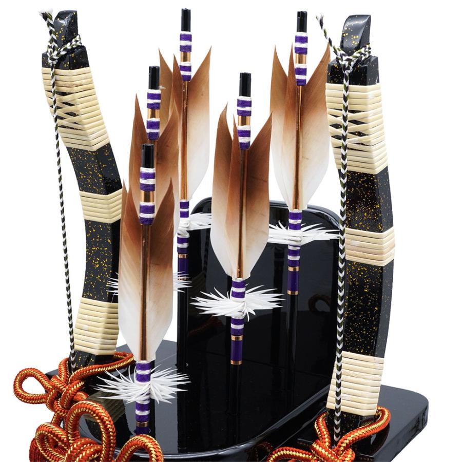 【送料無料】久月作 破魔弓飾り 15号 天海 黒塗りケース入り　正月飾り/男の子/男児/お祝い/節句/初正月 | 久月 | 06