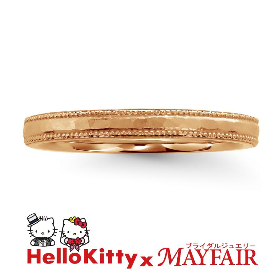 ハローキティの結婚指輪 マリッジリング メンズ タワー・ブリッジ K18 ホワイト・ピンク・イエロー | sanrio