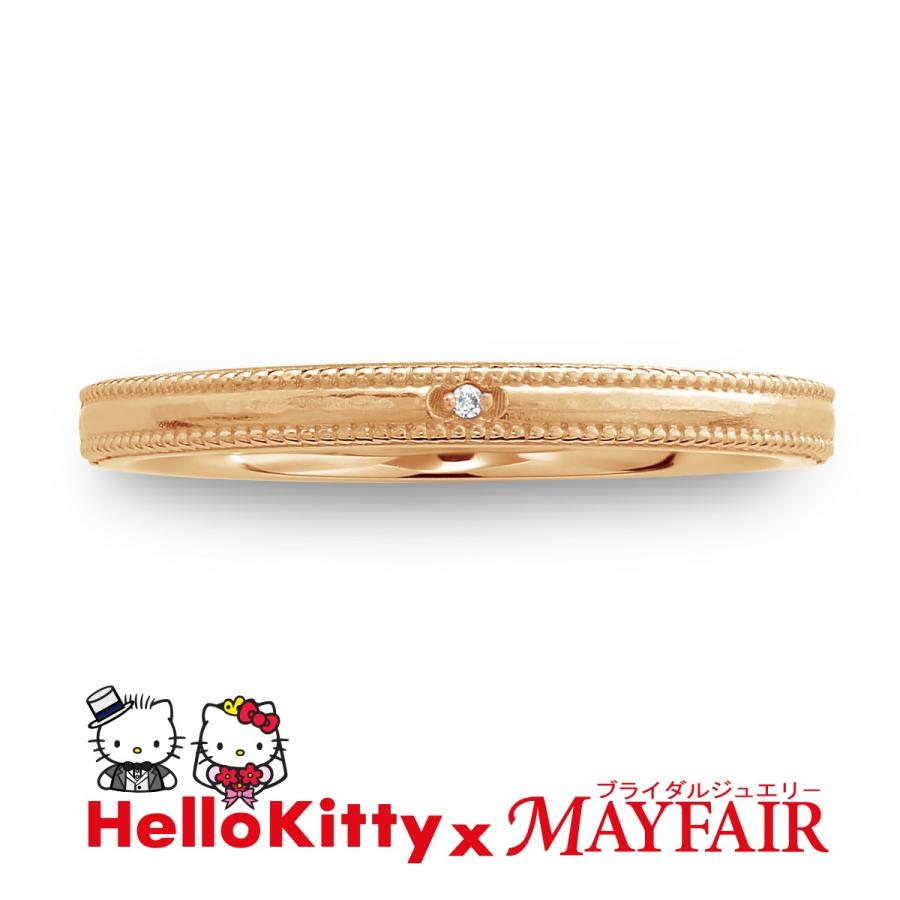 ハローキティの結婚指輪 マリッジリング レディース タワー・ブリッジ K18 ホワイト・ピンク・イエロー | sanrio