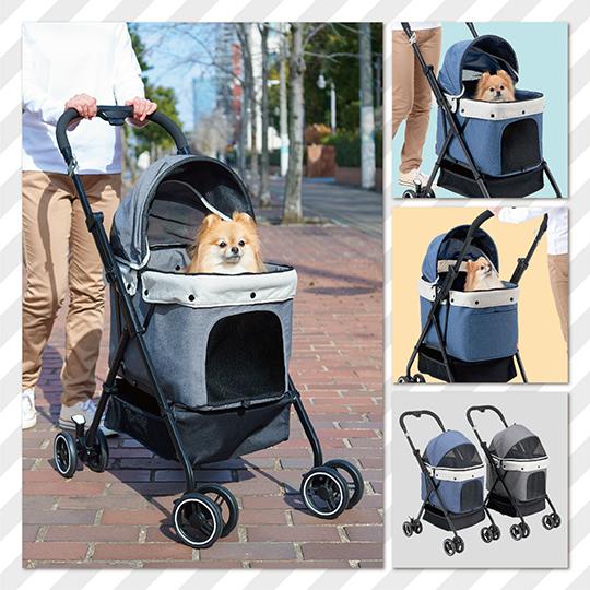 ボンビアルコン？　わんちゃん用バギー　ペットカート ボンビアルコン ペットカート 小型 軽量 折りたたみ バギー 4輪 ロック