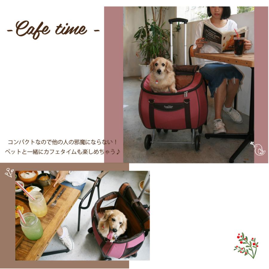 ペット カート 小型 中型 取り外し 折りたたみ 分離 バッグ リュック 車 バギー スイートハート L ドライローズ | FANTASY WORLD | 15