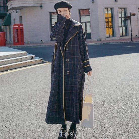 人気ブランドの 秋冬 チェスターコートレディースチェック柄冬ネイビーロング30代40代コートアウター大きいサイズ大きめ通勤きれいめおしゃれ カジュアル かわいい インスタ映え 映える エレガント コート アウター Dagl Tg