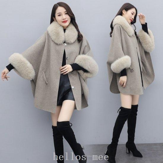 純正 買取 ケープコートポンチョレディースアウターかわいい冬30代40代コートふわふわ大きめ楽ちん通勤お出かけグレーウール暖かい 最終販売です Www Superavila Com