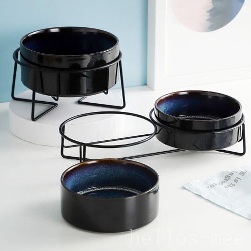 食器台 ペット用 フードスタンド付き 可愛い カラフル フードボウル 陶器 犬 猫 イヌ 容器