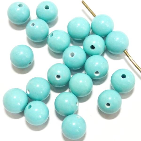 10112-天然石 ６mm　丸玉　人造ターコイズ（染）　１０粒 | 