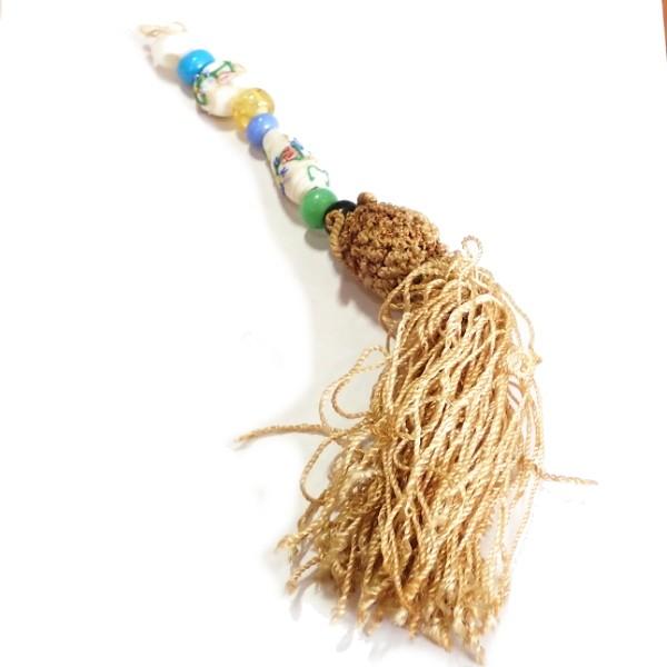 10147-『ベネチアンガラス』　ビンテージ　フィオラート　タッセル　全長１２ｃｍ　１セット | 