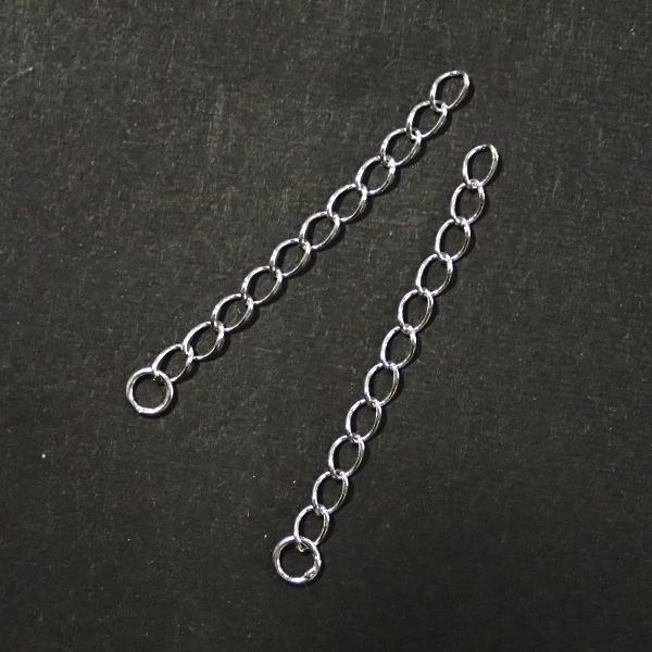 1015-【シルバー９２５】　スターリングシルバー　アジャスター　幅約４mm・全長約３７mm　２個/１セット | 