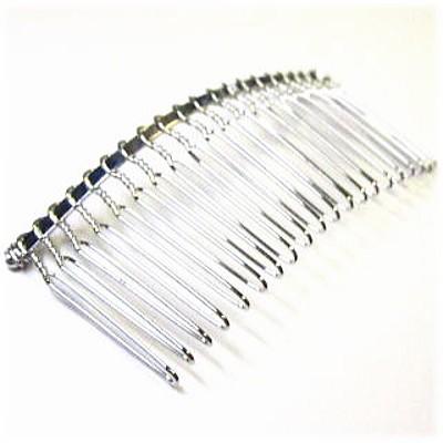 1024-【ヘアーパーツ】　ヘアコーム　シルバー　77x38mm　1個 | 