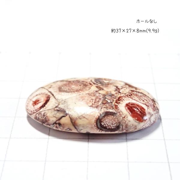 1025-『天然石ルース』　フォシルジャスパー（ホール無）　約37ｘ27ｘ8mm（9.9ｇ）　１個 |  | 03