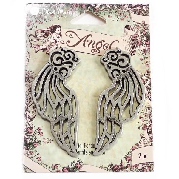 10262-《Blue Moon Beads》　翼・ペンダント　６０x２６mm　２個/１セット | 