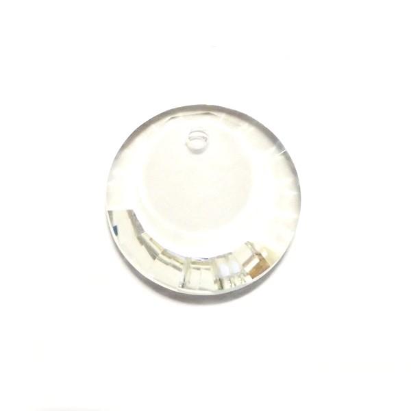 10267-〔ガラス〕　ペンダント　ラウンドカット　シャンパン　１６mm　１個 | 