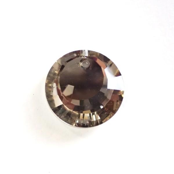 10270-〔ガラス〕　ペンダント　ラウンドカット　コーヒー　１６mm　１個 | 