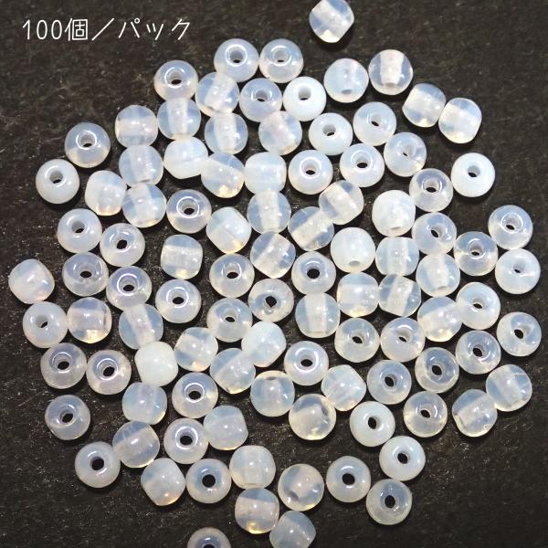 1030-3RD/210　【チェコ３丸】 ホワイトオパール　３ミリ　100個/１パック | 