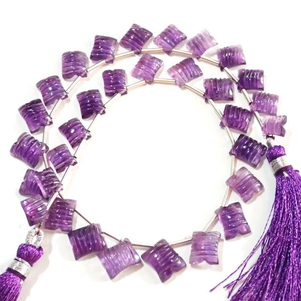 1069-《天然石Special》高グレード　アメジスト　約７ｘ６mm〜１０ｘ８ｍｍ　約２８ｃｍ（３１個）/１本 |  | 04