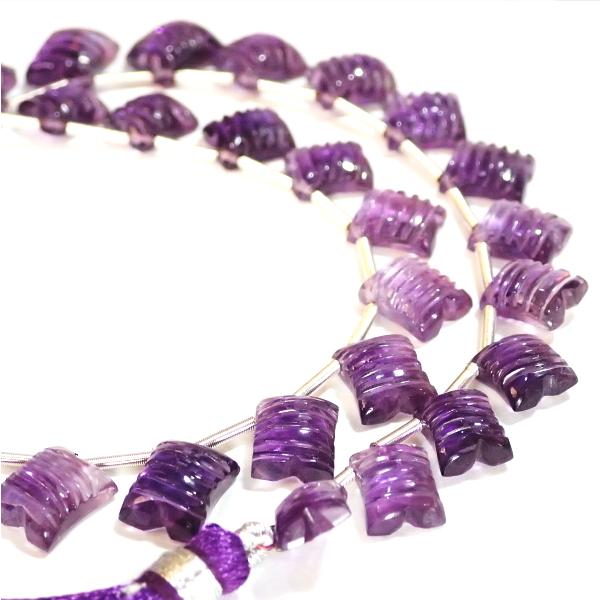 1069-《天然石Special》高グレード　アメジスト　約７ｘ６mm〜１０ｘ８ｍｍ　約２８ｃｍ（３１個）/１本 |  | 07