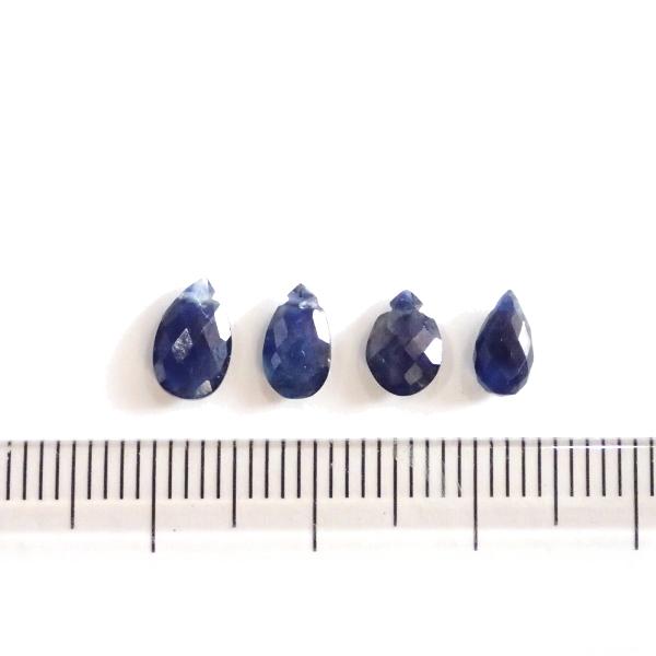 1080-《天然石Special》　サファイア　カットドロップ　縦最大８ｍｍ　横最小４mm　４個/１パック |  | 01