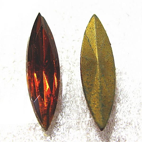 10934-《Vintage・カボション》　Ｎａｖｅｔｔｅ　１５ｘ４mm　２個/１セット | 