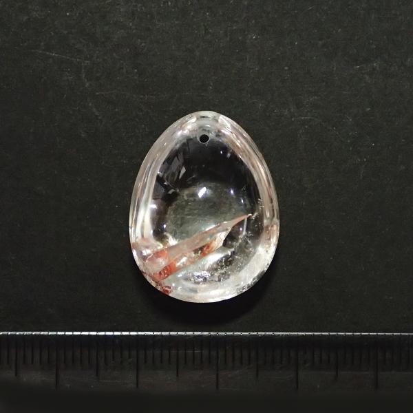 1104-《天然石ペンダント》　水晶ｉｎ水晶　約２３ｘ１８mm（７．３ｇ）　１個 | 