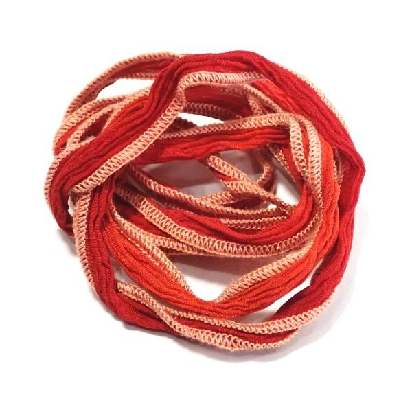 11732-〈レース/リボン〉　シルクリボン　Burnt Orange　約１３ｍｍ巾　約８５ｃｍ/１本 | 