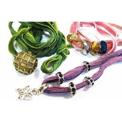 11734-〈レース/リボン〉　シルクリボン　Khaki Green　約１３ｍｍ巾　約８５ｃｍ/１本 |  | 01