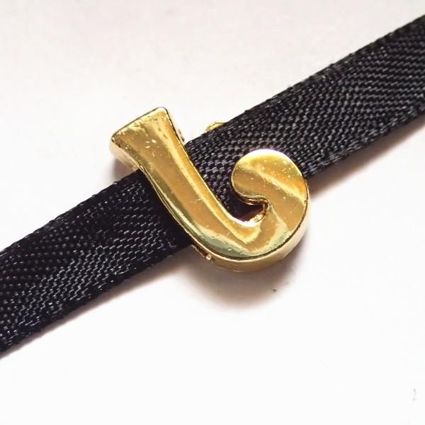 11932-《ラインストーンビーズ》　エナメル　アルファベット『Ｊ』　１５ｘ１３mm　２個/１パック |  | 02