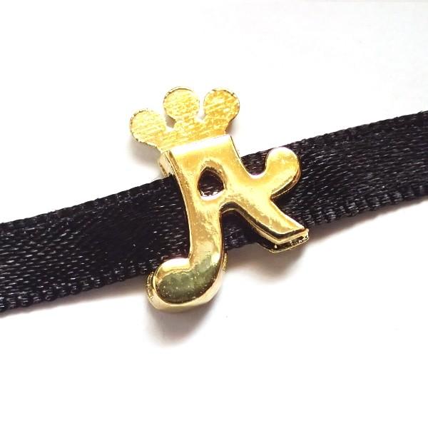 11935-《ラインストーンビーズ》　エナメル　アルファベット『Ａ』　１７ｘ１３mm　２個/１パック |  | 02