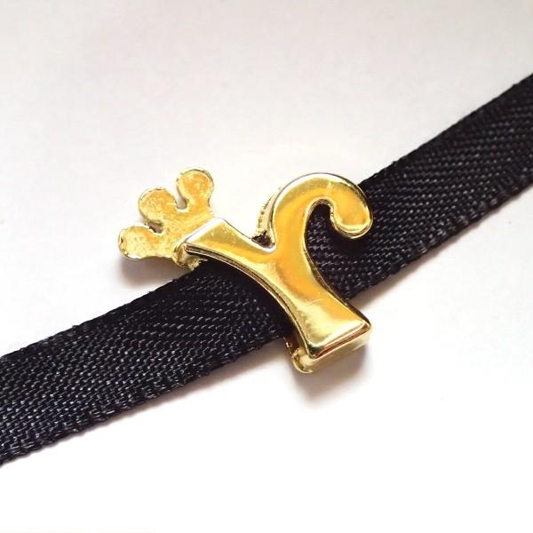 11936-《ラインストーンビーズ》　エナメル　アルファベット『Ｙ』　１７ｘ１６mm　２個/１パック |  | 02