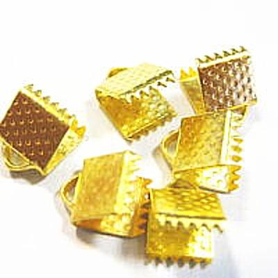 12146-【基本パーツ】　ワニ口パーツ　金色　６x５mm　２０個/１セット | 